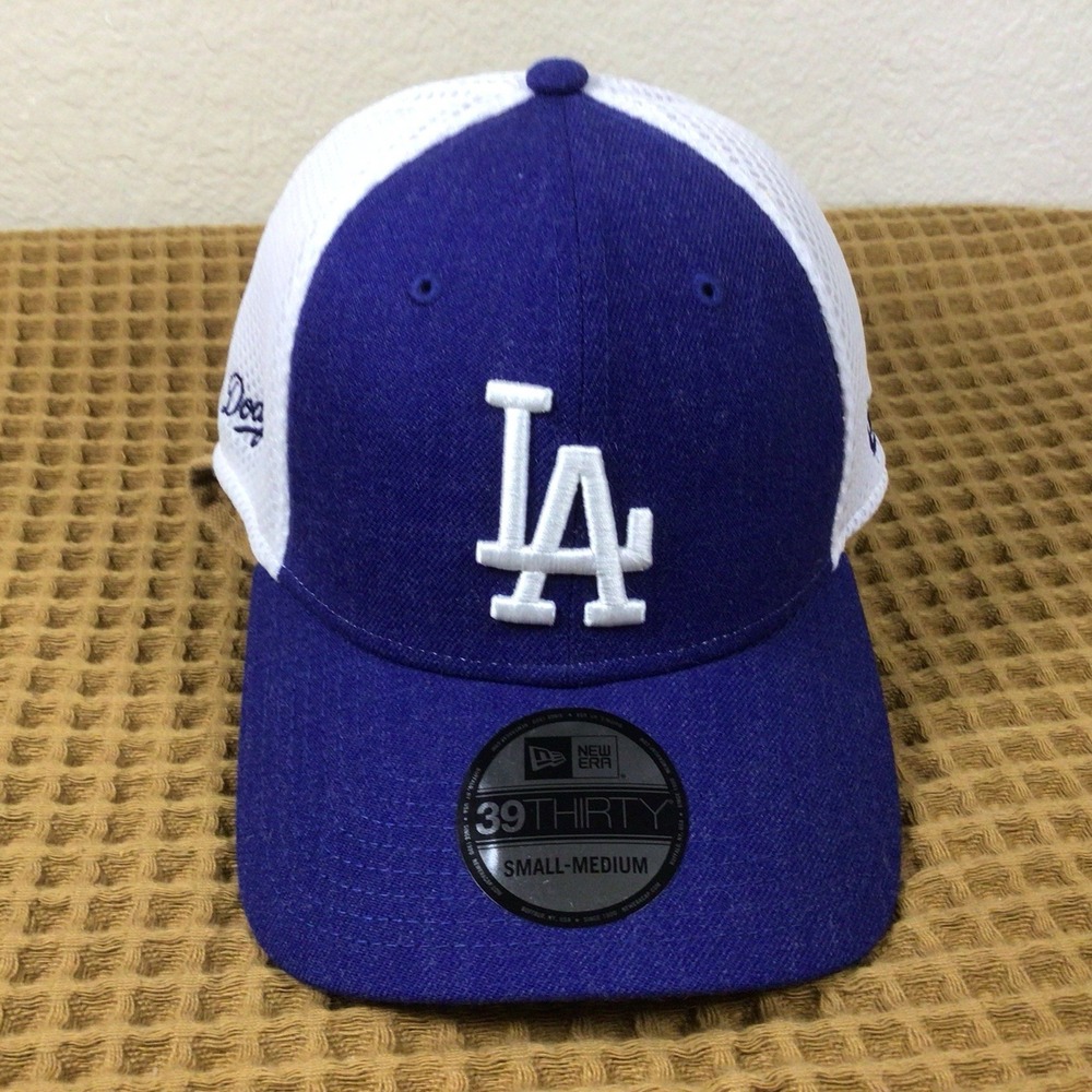 NEW Authentic MLB New Era LA Los Angeles Dodgers Blue White 39THIRTY Flex Hat